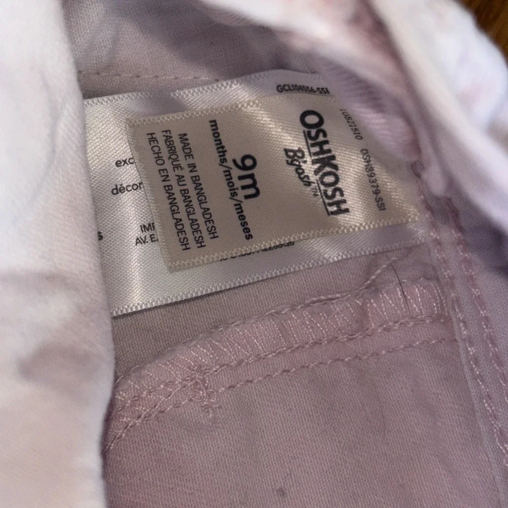 Oshkosh B'gosh Baby‎ Vestbak Overalls Size 9 Months Pale Pink